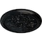 Ekena Millwork Luton Ceiling Medallion (Fits Canopies up to 3 1/2"), Hand-Painted Jet Black, 21"OD x 2"P CM21LUBLF - alternate 4